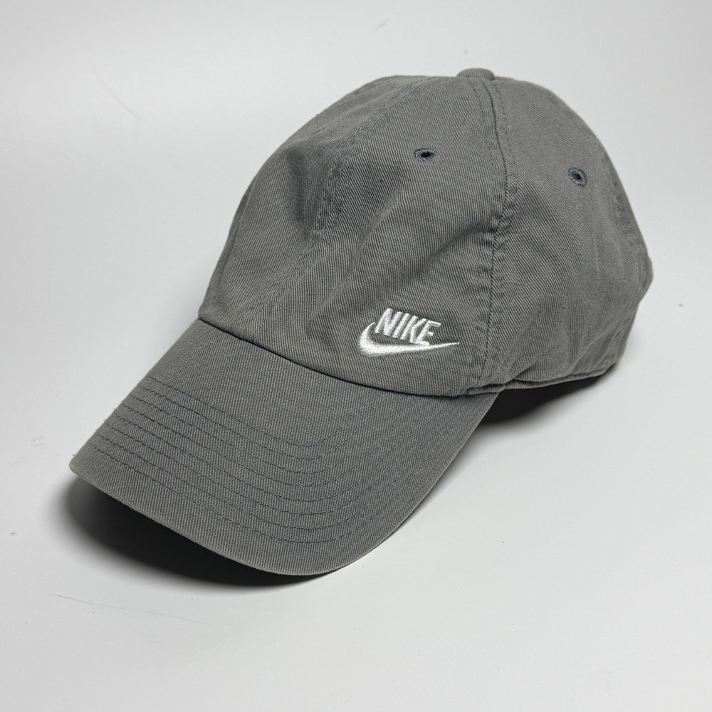Nike Heritage86 Adjustable Dad Hat Grey Embroidered Futura Logo Cap OSFM